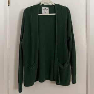 Hollister green cardigan